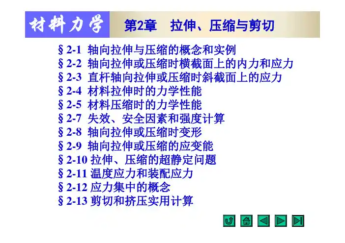材料力学第二章总结