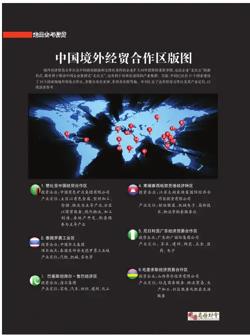 中国境外经济合作区版图