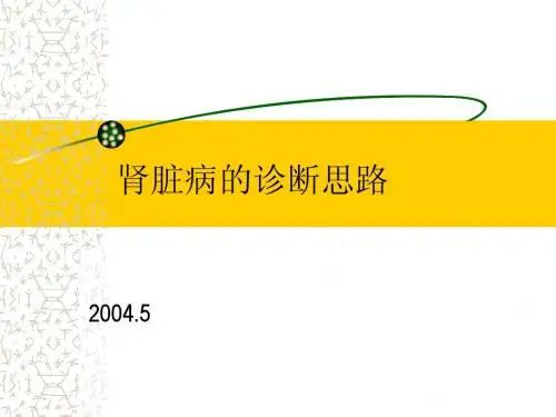 肾脏病的诊断思路