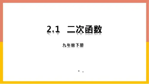 《二次函数》PPT精品课件