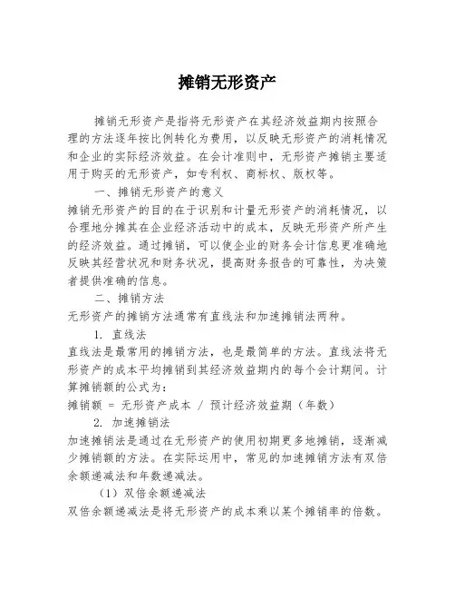 摊销无形资产