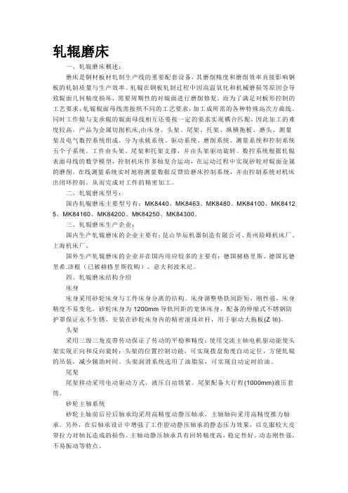 轧辊磨床