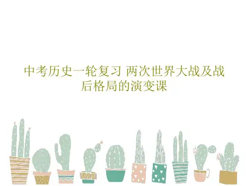 中考历史一轮复习 两次世界大战及战后格局的演变课共32页文档