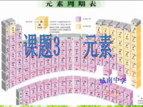 第三课时课题3  元素  ppt