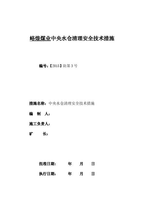 水仓清理措施.doc