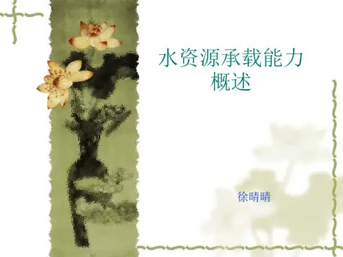 水资源承载能力概