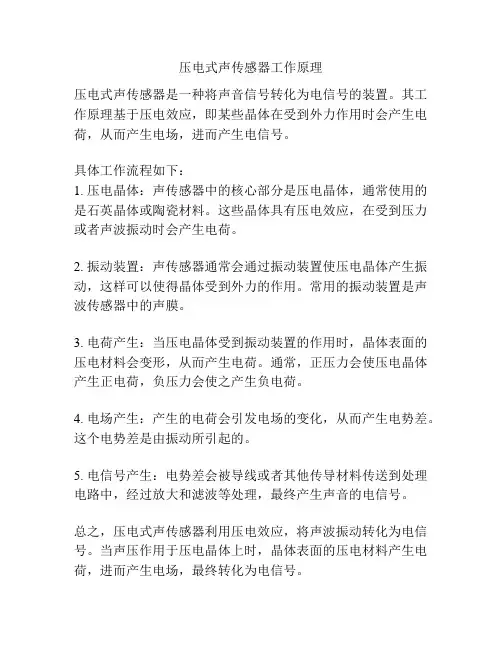 压电式声传感器工作原理