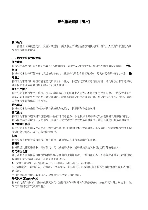 燃气指标解释 [图片]