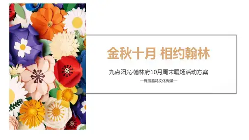 2019翰林府10月周末暖场活动方案