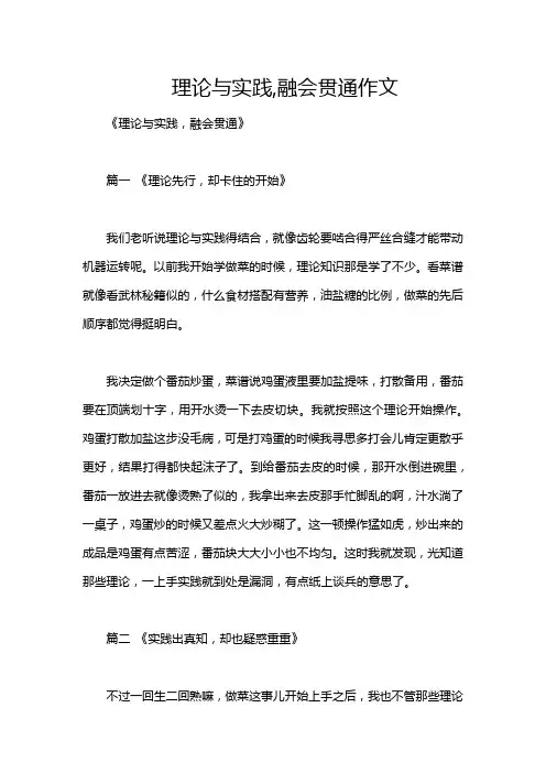 理论与实践,融会贯通作文