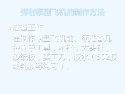 弹射模型飞机的制作及试飞
