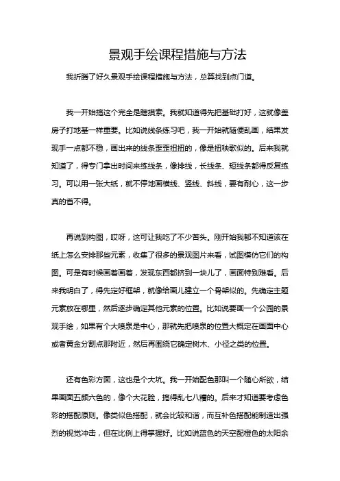 景观手绘课程措施与方法