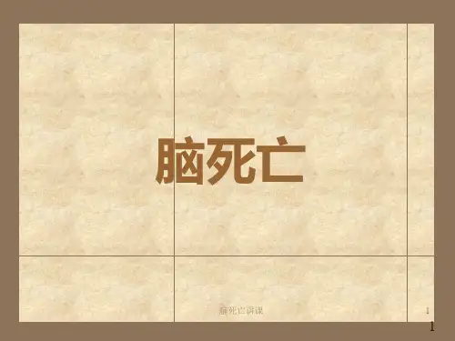 脑死亡讲课ppt课件