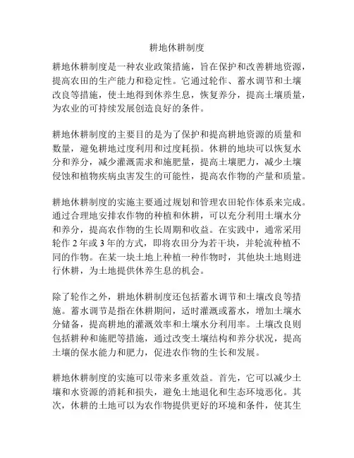 耕地休耕制度