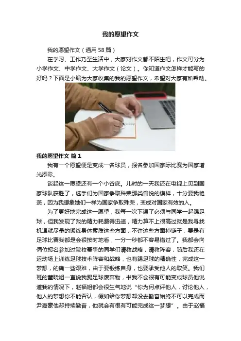 我的愿望作文