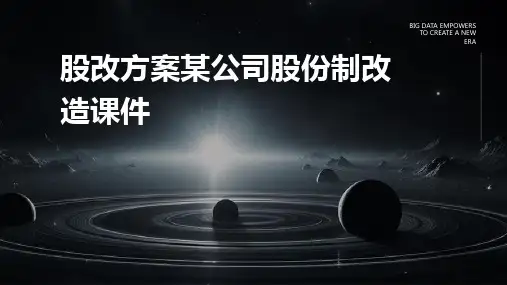 股改方案某公司股份制改造课件