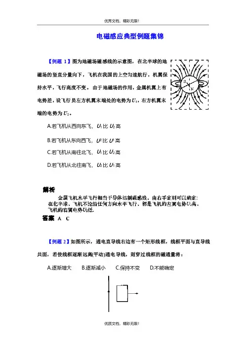 电磁感应典型例题集锦
