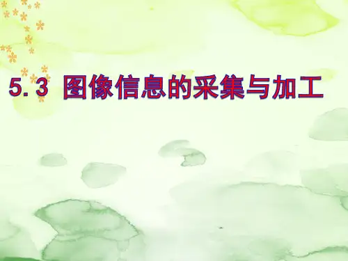 教科版高中信息技术必修第五章5.3图像的采集和加工5.32图像信息的采集与加工课件(1)