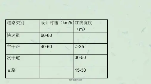 城市道路的分类课件