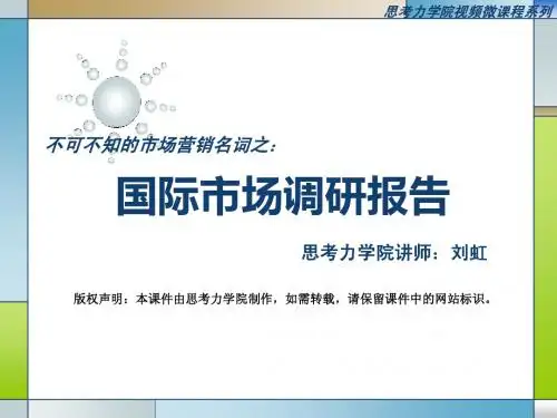 国际市场调研报告