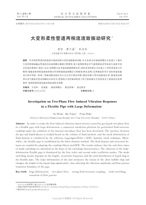 大变形柔性管道两相流流致振动研究