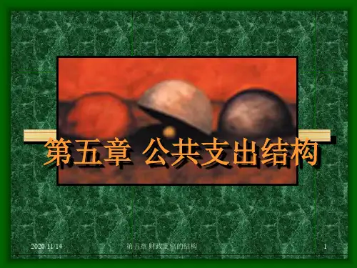05章 公共支出结构分析PPT课件