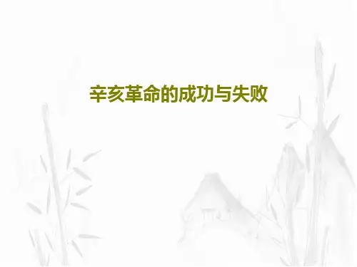 辛亥革命的成功与失败41页PPT