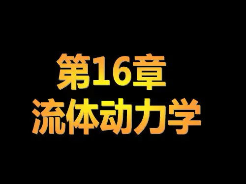 16 流体动力学