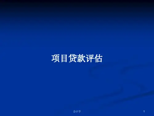 项目贷款评估PPT学习教案