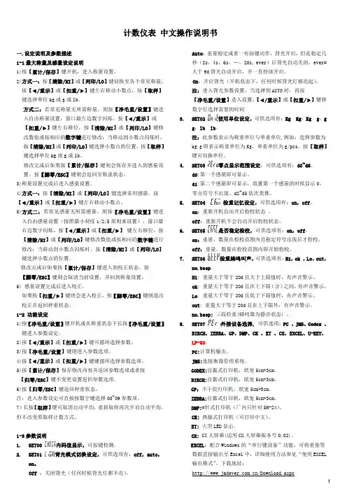 1 计数仪表 中文操作说明书