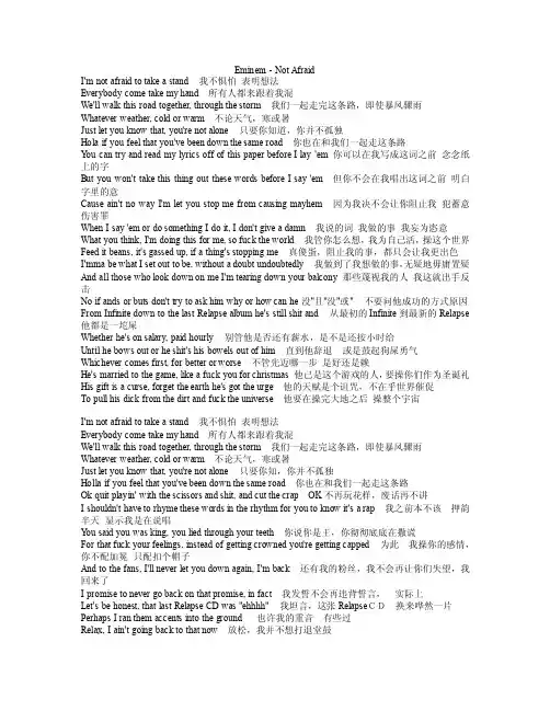 Not_Afraid中英翻译.doc