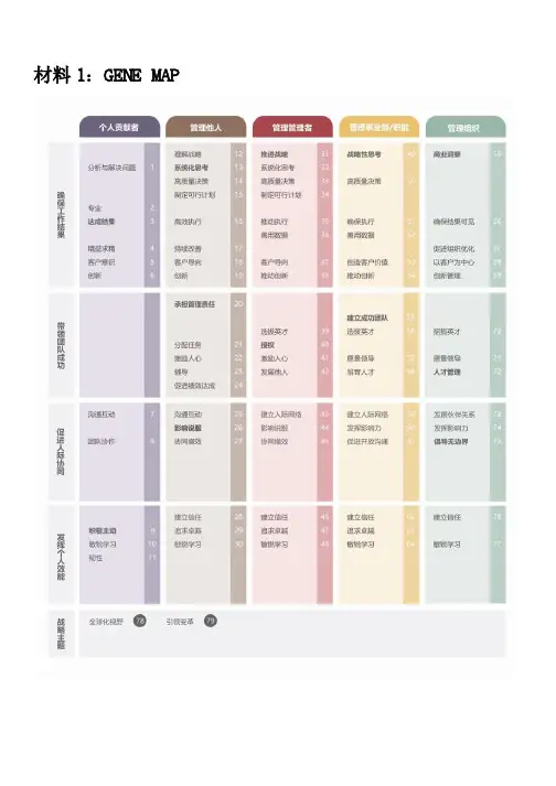 【精品】北森咨询公司能力素质词典-GENE MAP内容