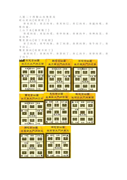 八运二十四个山向飞星局