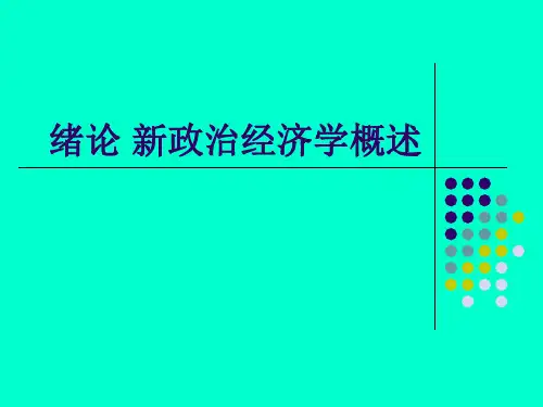新政治经济学第一章  概述