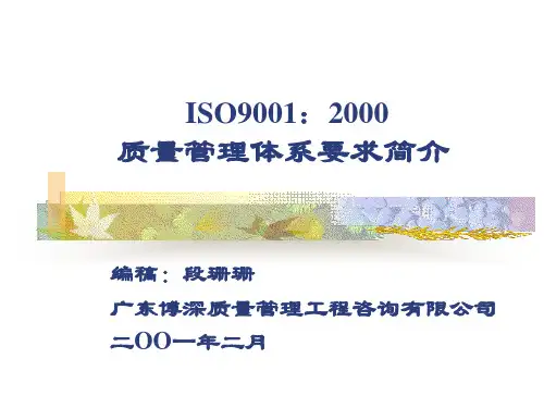 ISO9001：2000质量管理体系要求(ppt 128页)