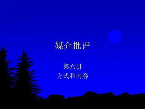 媒介批评第六讲