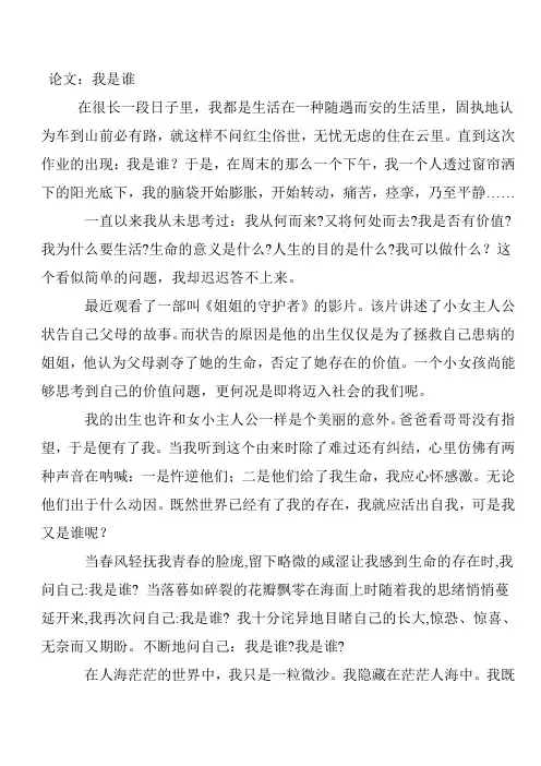 论文我是谁