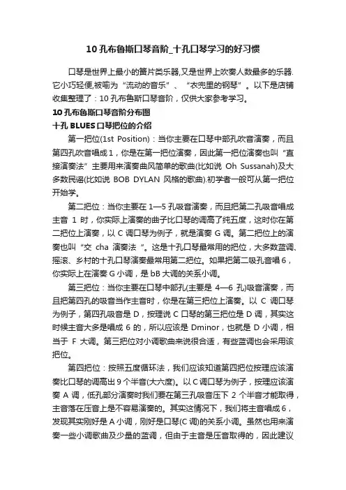 10孔布鲁斯口琴音阶_十孔口琴学习的好习惯