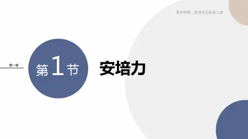 2024-2025学年高二物理选择性必修第二册(粤教版)教学课件1.1安培力