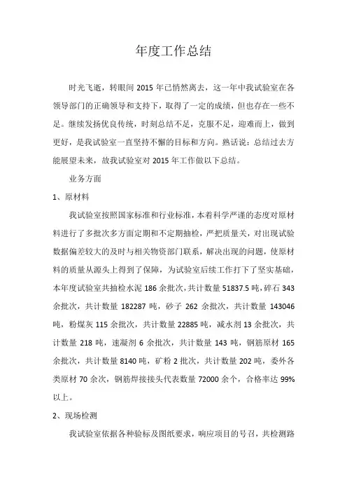 试验室2016年度工作总结 (2)
