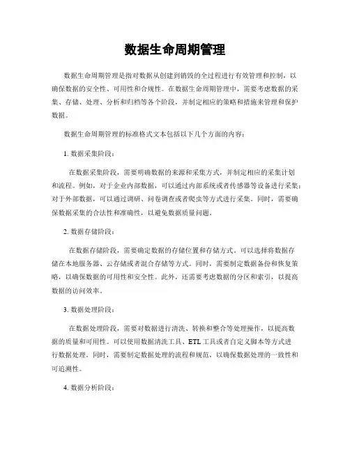 数据生命周期管理