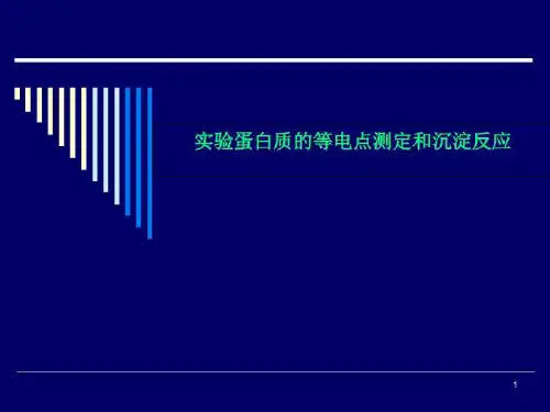 实验蛋白质的等电点测定和沉淀反应