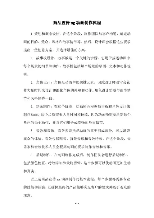 商品宣传mg动画制作流程