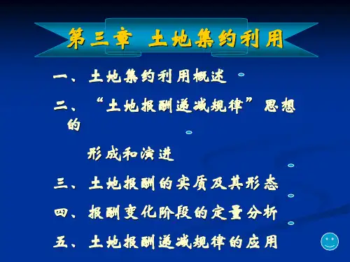 毕宝德第六版土地经济学 第三章 土地集约利用