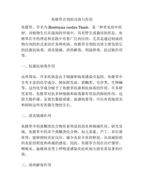 鱼腥草合剂的功效与作用
