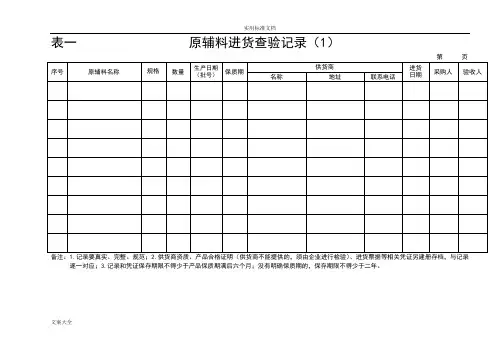 国标14881规定涉及表格表