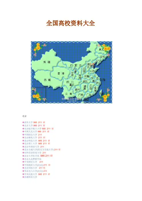 全国高校资料大全