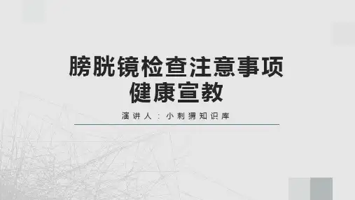 膀胱镜检查注意事项健康宣教PPT课件