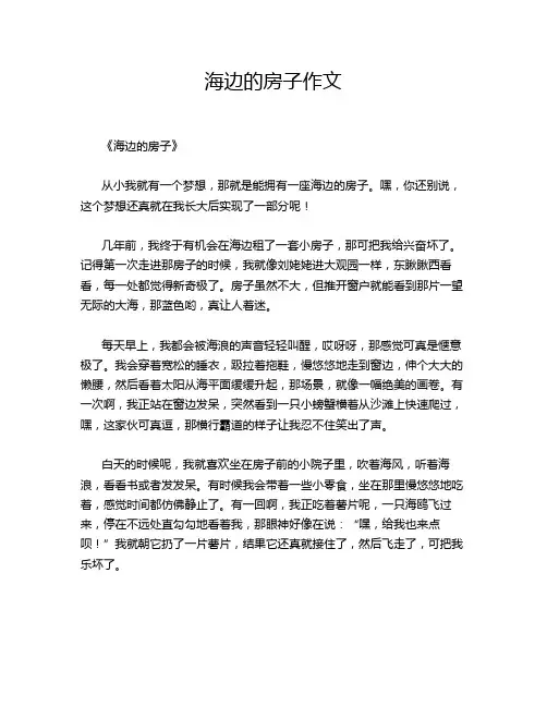 海边的房子的优秀作文
