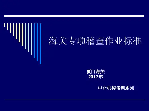 海关专项稽查作业标准 优质课件